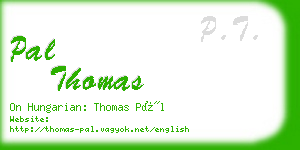 pal thomas business card